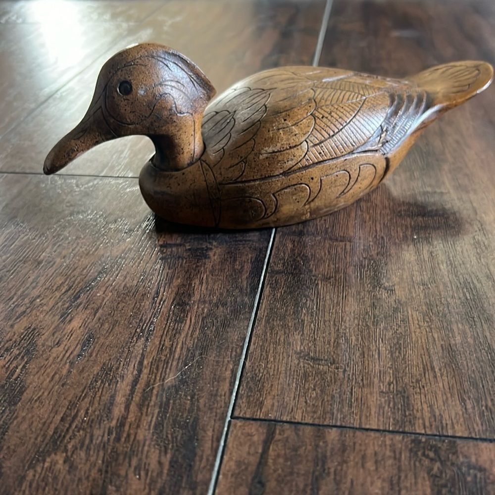 Vintage Duck Sculpture Water‎ Fowl Cabin Decor Pintail Mallard